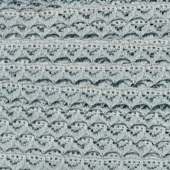 Aqua Blue/Green Scalloped Raschel Lace Edging Trim - 5/16" x 6 Yards - Picture 1 of 5